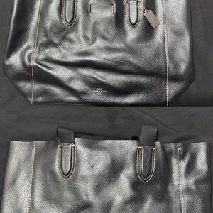Coach Black Pebbled Leather Tote